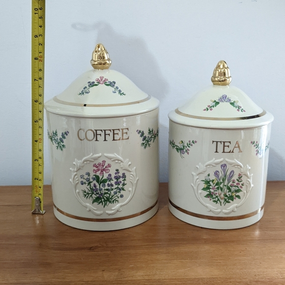 sold.Lenox Spice Garden Coffee Tea Canister - Picture 12 of 15